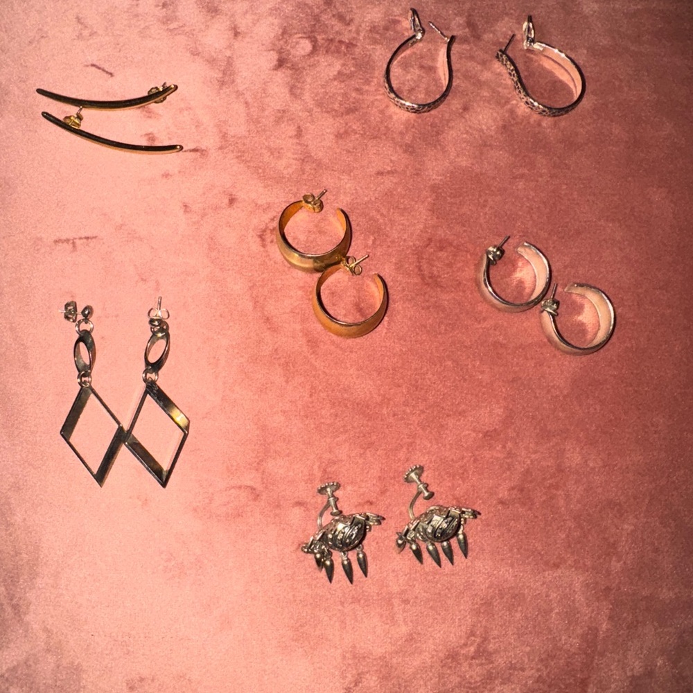 Elegant Mixed Metal Earring Set